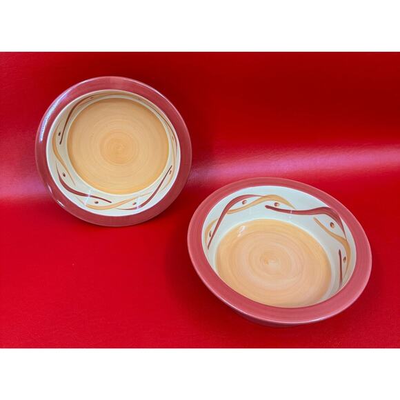 Gail Pittman Southern Living At Home Sienna Pet Bowls Set Of Two Retired HTF - Picture 1 of 11